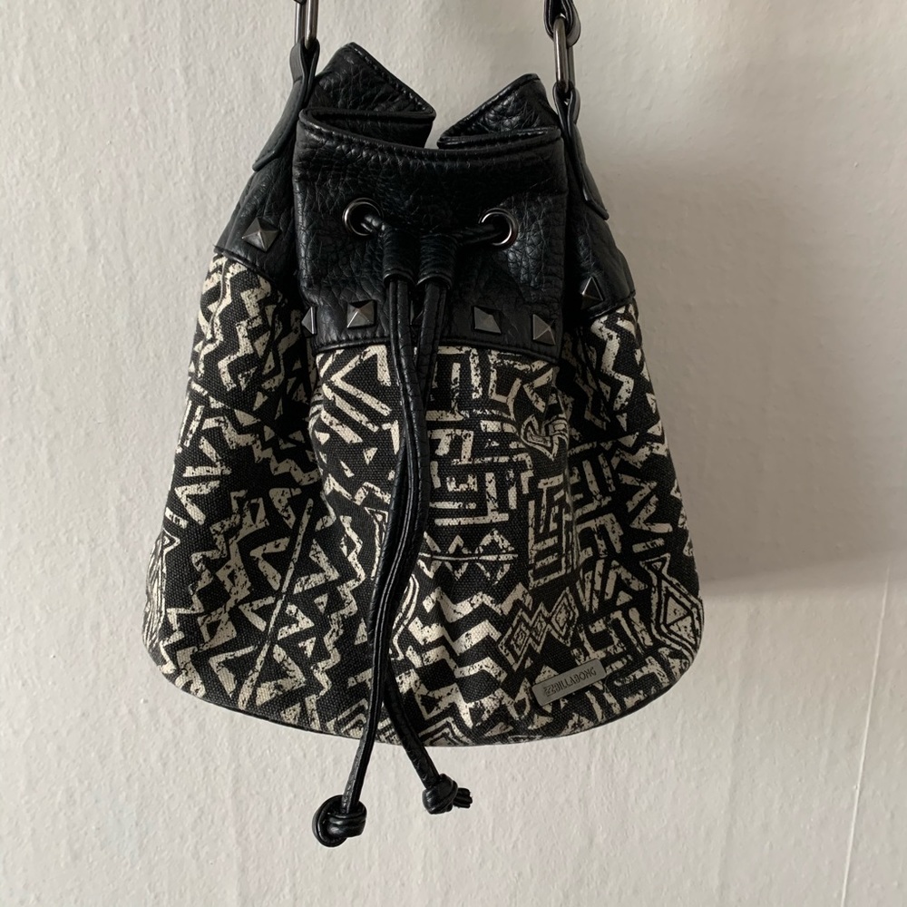 Black and White Patterned Women's Bag